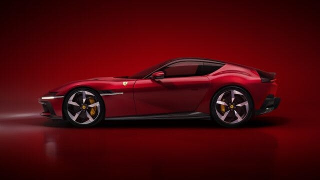Ferrari V12 Cylindri red side profile