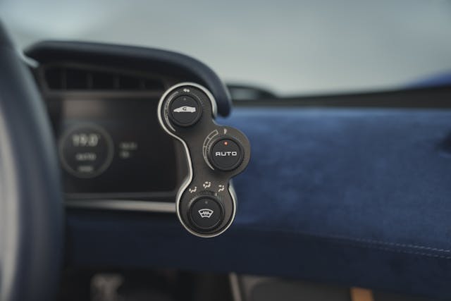 GMA T50 climate control switches detail