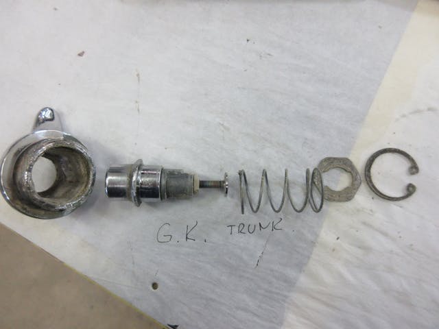 Gordon-Keeble trunk latch parts