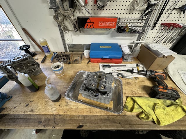 valve guide honing workbench
