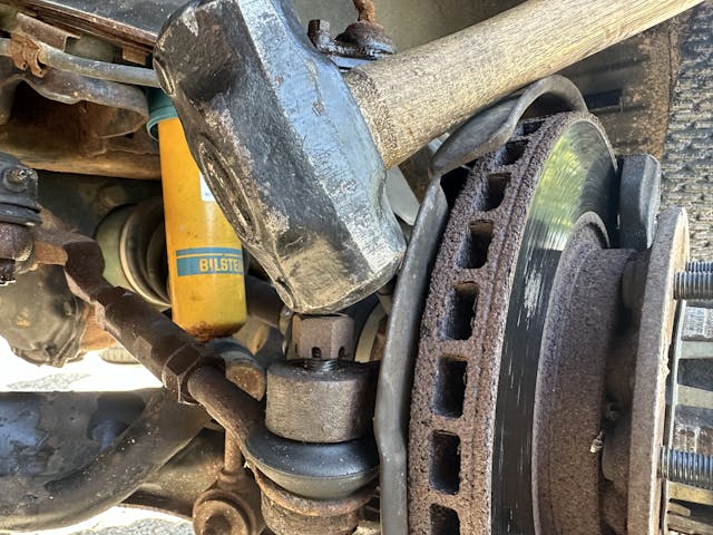 hammer on castle nut tie rod