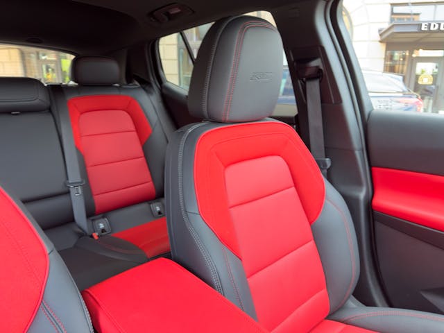 2024 Chevrolet Equinox EV 3LT RS interior adrenaline red ecotex seats
