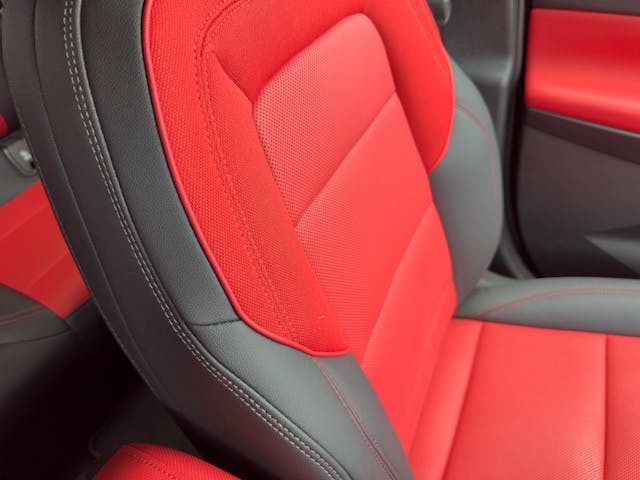 2024 Chevrolet Equinox EV 3LT RS interior adrenaline red ecotex seats