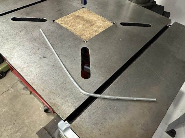 rod to level drill press table