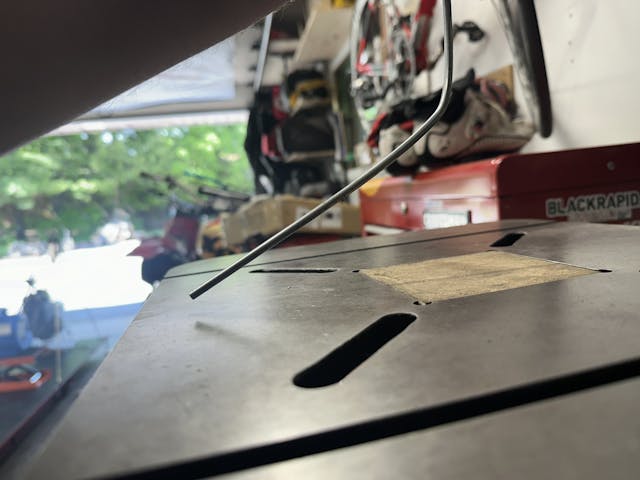 rod to level drill press table