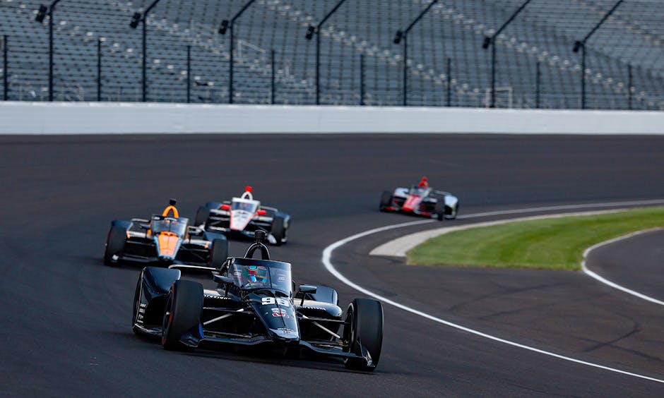 IndyCar Hybrid Cars cornering