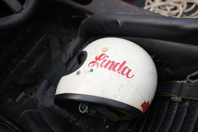 Linda Sharp Datsun helmet