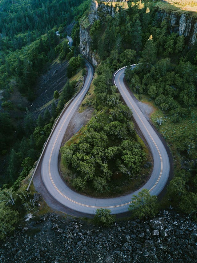 Rowena Crest Oregon aerial