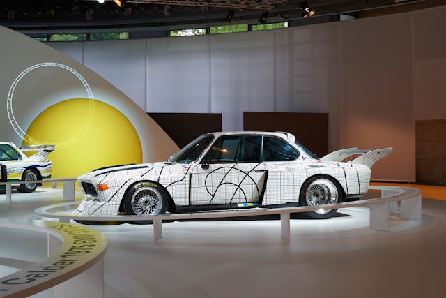 Frank Stella BMW art car on display