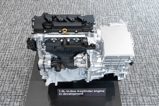 1.5L in-line 4-cylinder engine top side in development by Toyota Motor Corporation