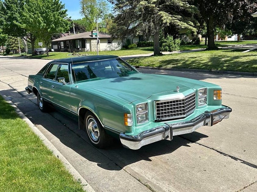 Ford LTD jade green front three quarter