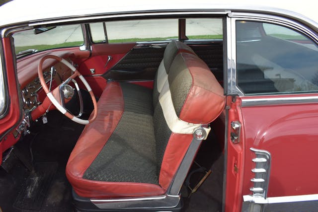 1956 Packard Four Hundred Hardtop Coupe interior front bench seat