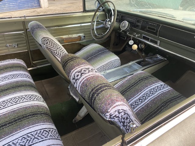 1966 Dodge Coronet interior Mexican blankets