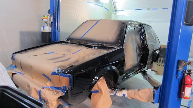 1983 VW GTI paint booth