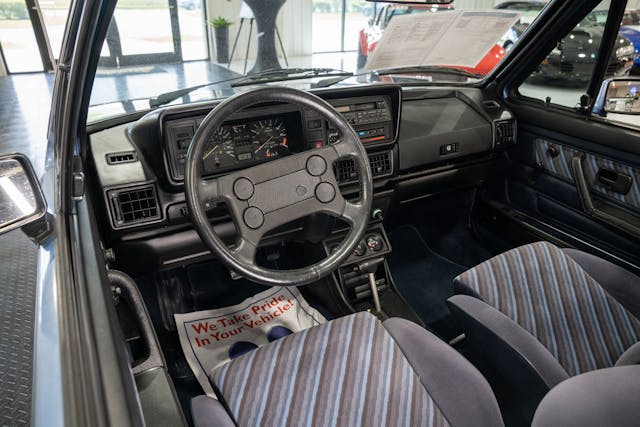 1989 Volkswagen Best Seller Wolfsburg Limited Edition Cabriolet interior from driver's side