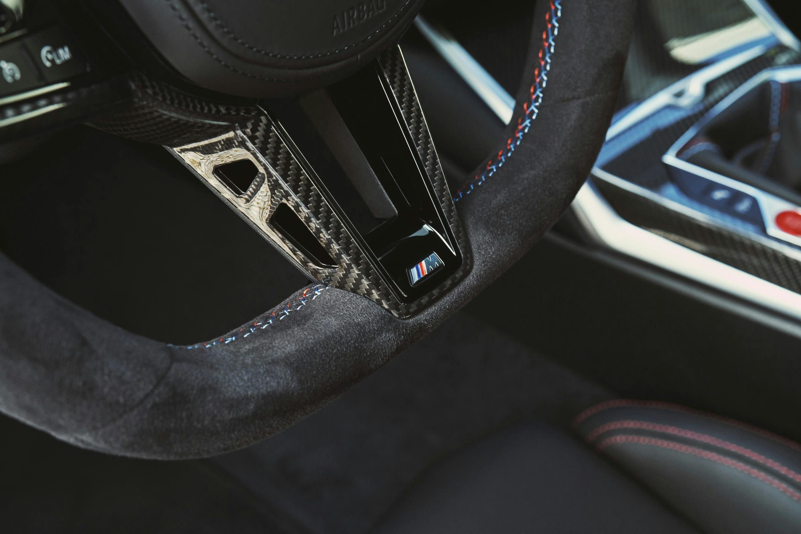 2025 BMW M2 interior steering wheel detail