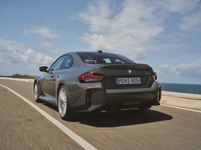 2025 BMW M2 rear three quarter action close