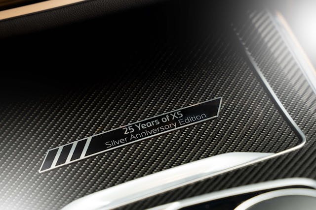 2025 BMW X5 Silver Anniversary Edition interior special badge detail