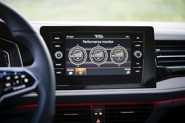 2025 Volkswagen Jetta GLI interior central screen detail