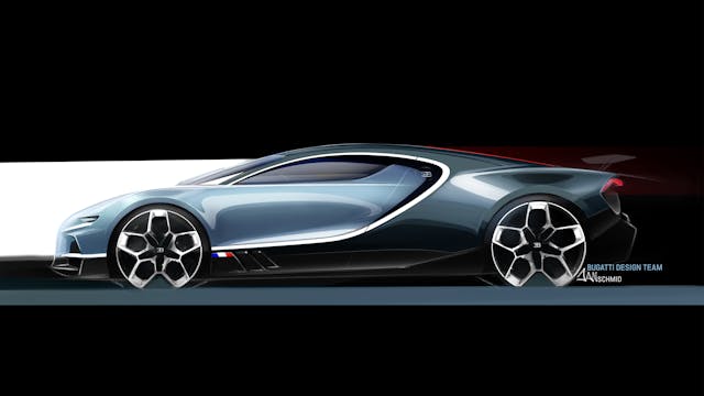 Bugatti-Tourbillon side sketch