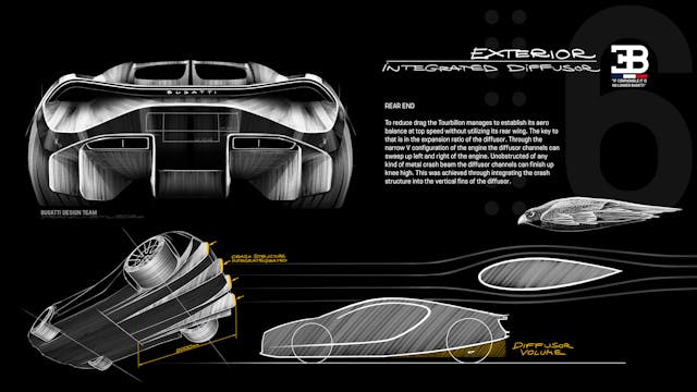 Bugatti-Tourbillon rear diffuser