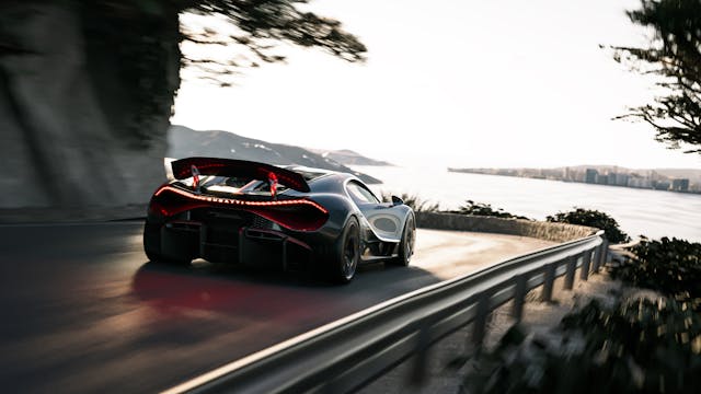 Bugatti Tourbillion rear three quarter action