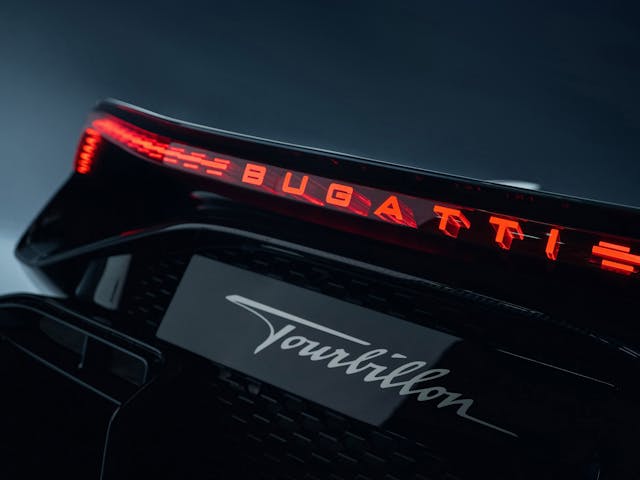 Bugatti Tourbillion rear brake lighting detail