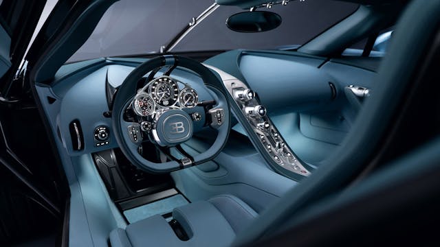 Bugatti Tourbillion interior front angle