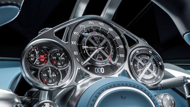 Bugatti Tourbillion interior gauges