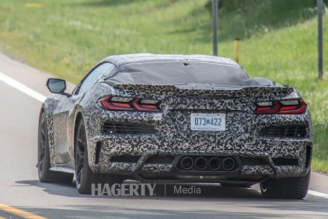 Chevrolet ZR1 rear three quarter spy shot