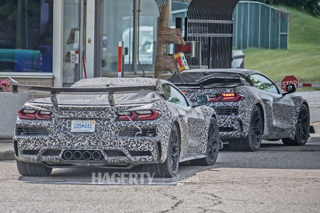 Chevrolet ZR1 rear three quarter spy shot
