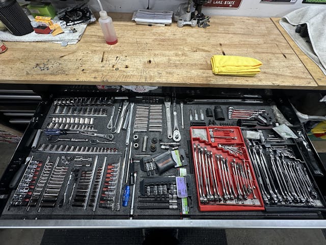 organized toolbox drawer