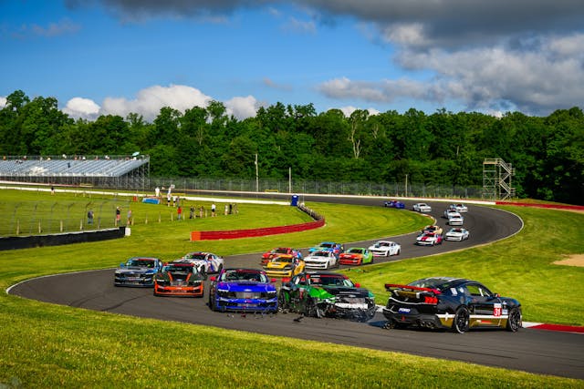 Mustang Challenge Mid Ohio course crash