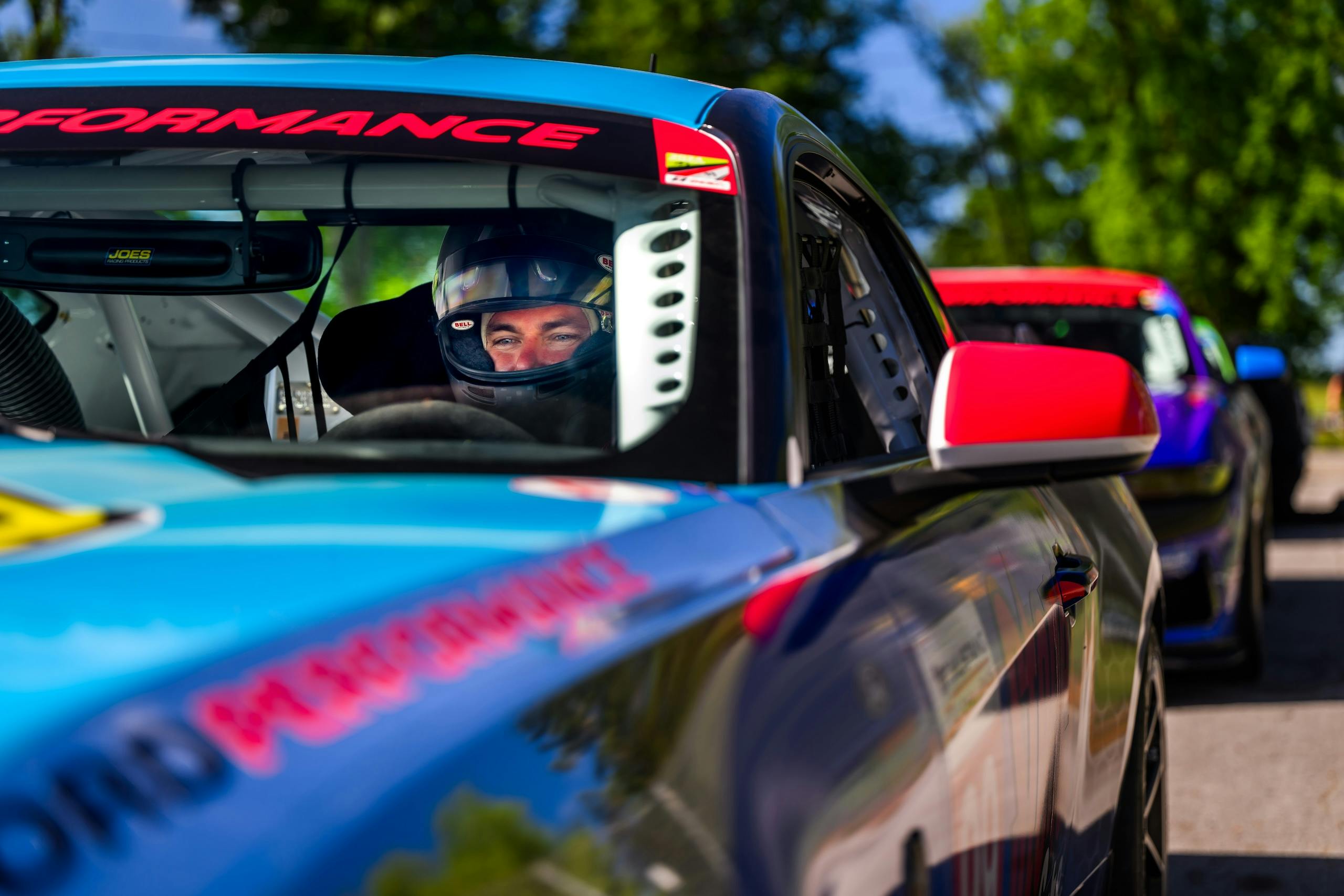 Mustang Challenge Mid Ohio Webster car cockpit eyes