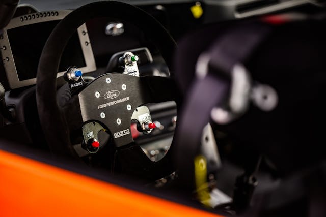 Mustang Challenge Mid Ohio race car steering wheel