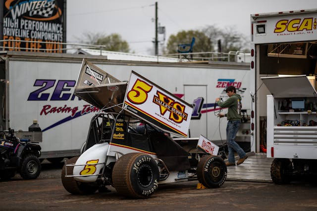 Port Royal Pennsylvania Dirt Track Spring Car Racing paddock