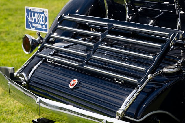 1931 Cadillac 452A All-Weather Phaeton luggage rack 2024 Greenwich Concours Best In Show