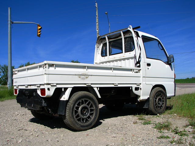 Subaru Sambar kei truck rear three quarter
