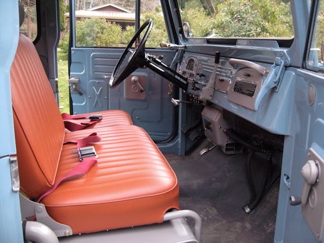1967 Toyota FJ40 Land Cruiser front seat dash steering wheel