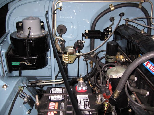 1967 Toyota FJ40 Land Cruiser engine bay restored