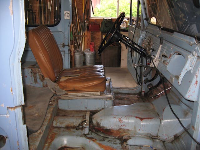 1967 Toyota FJ40 Land Cruiser interior unrestored