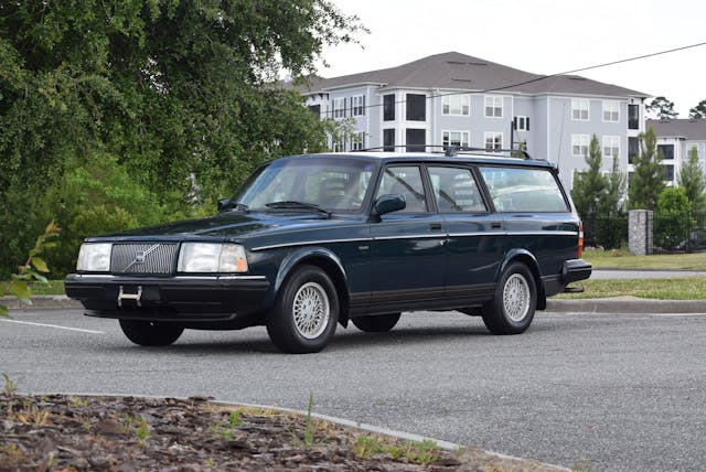 1993 Volvo 240 Classic Limited Wagon exterior front three quarter blue