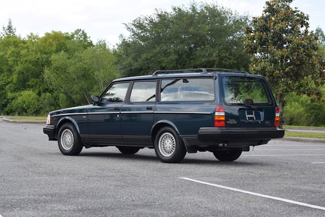 1993 Volvo 240 Classic Limited Wagon exterior rear three quarter blue