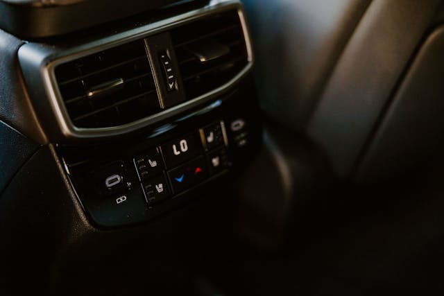 2024 Lexus RX 450h+ interior second row climate control details