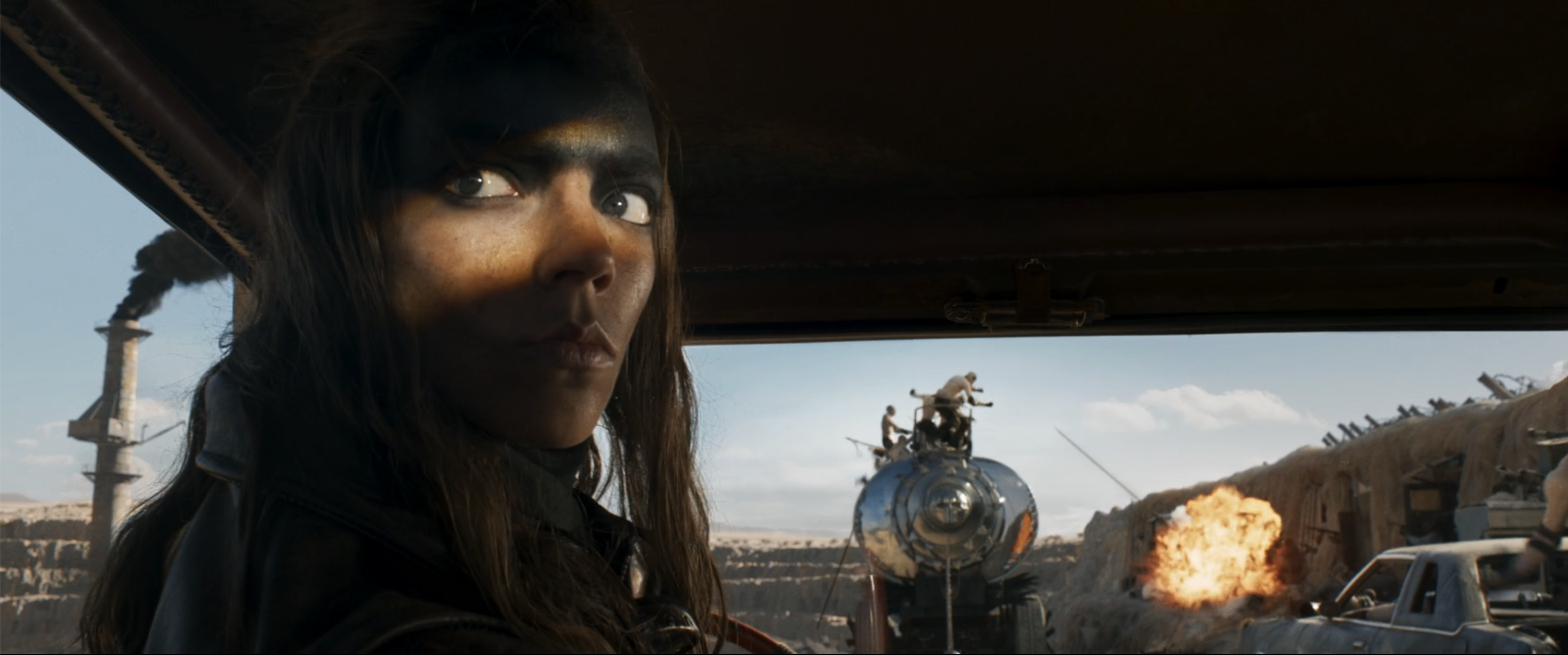 Furiosa Film Cars Anya Taylor Joy eyes