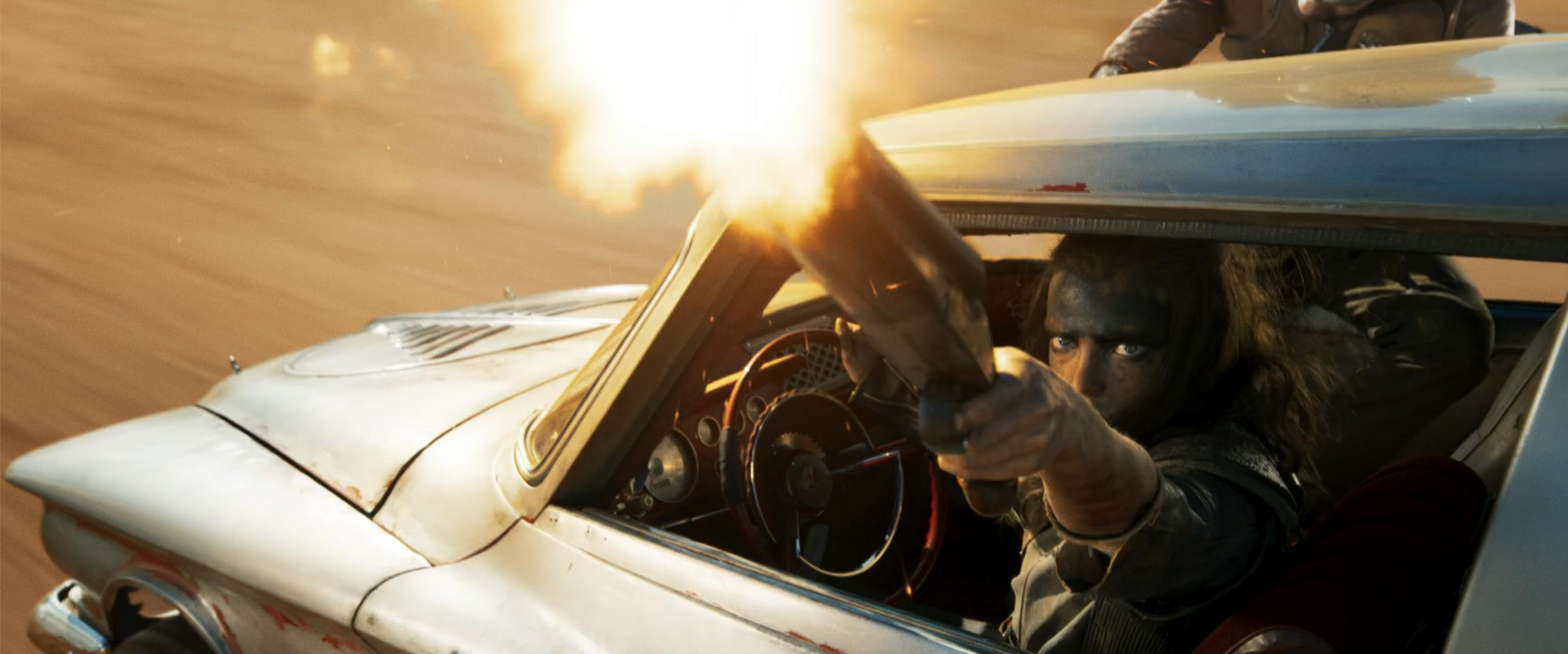 Furiosa Film Cars sawed off shotgun fire