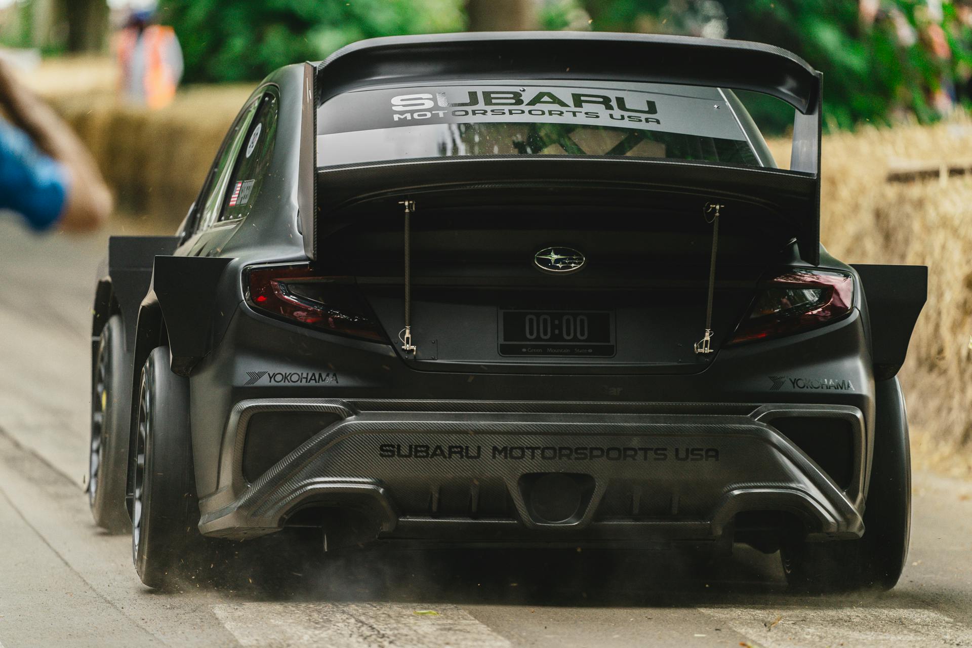 Goodwood Festival of Speed 2024 Subaru track action rear