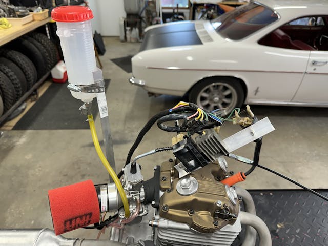 Honda XR250R wiring run stand and fuel