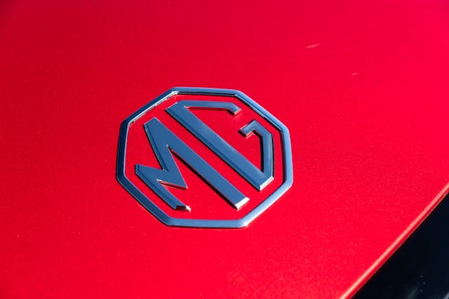 MG Cyberster badge closeup detail