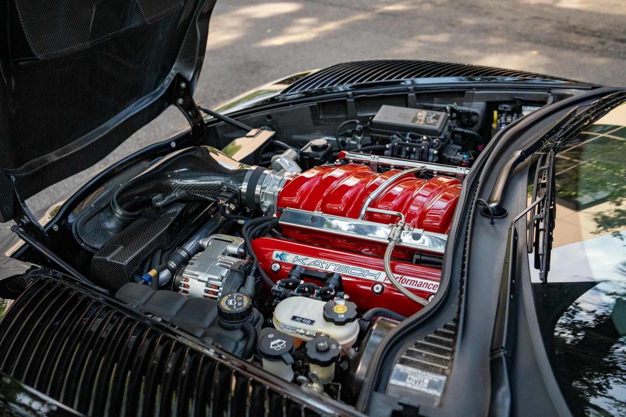 Pratt & Miller C6RS engine bay bring a trailer